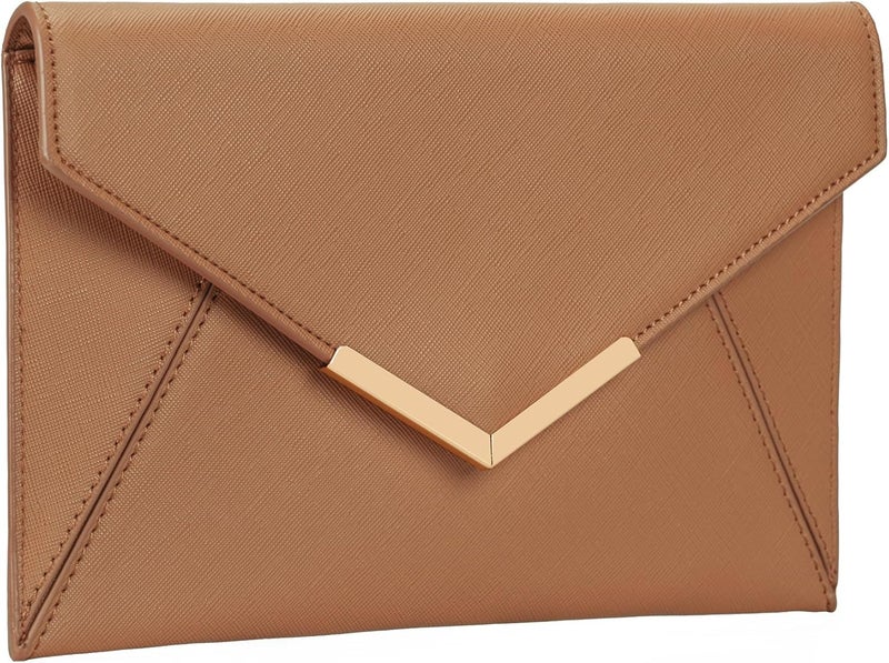 DEXMAY DM Dexmay Women Envelope Clutch Handbag Medium Saffiano Leather Foldover Clutch Purse - Image 2